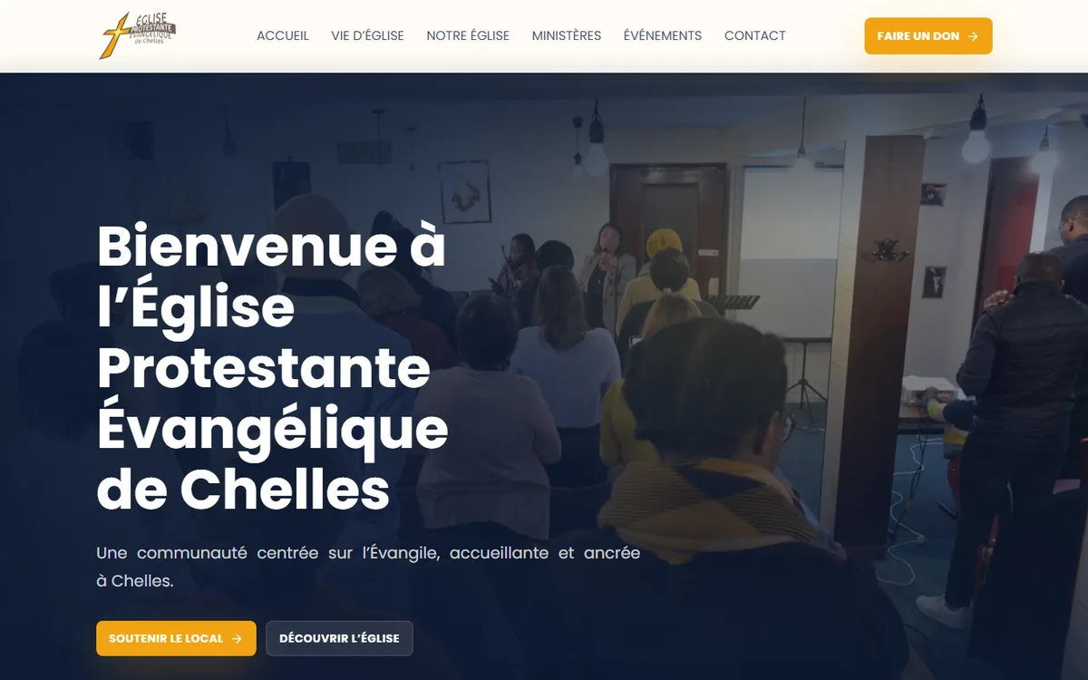 Capture du site de l'Église Protestante Évangélique de Chelles
